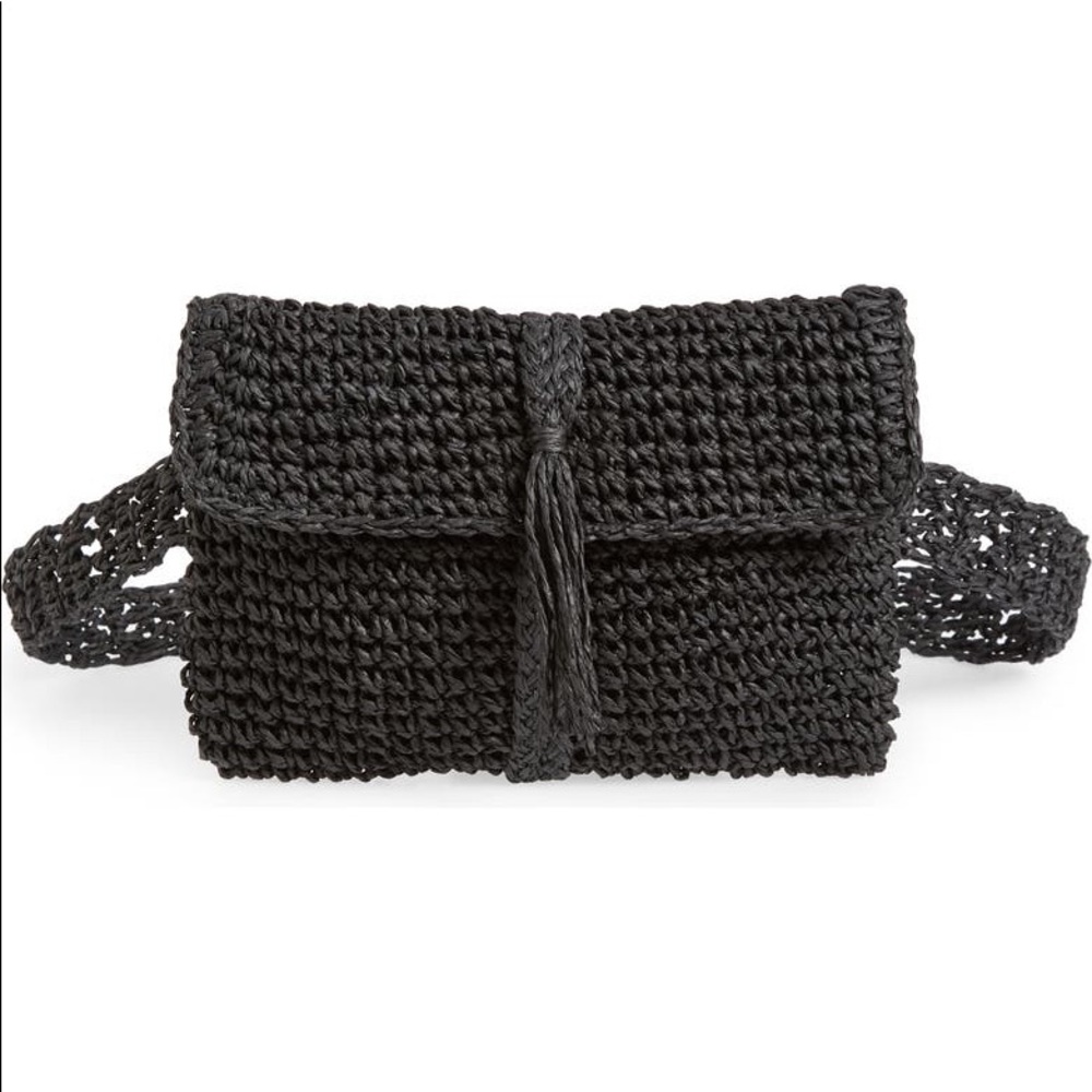 L*Space Natural Debbie Straw Belt Bag